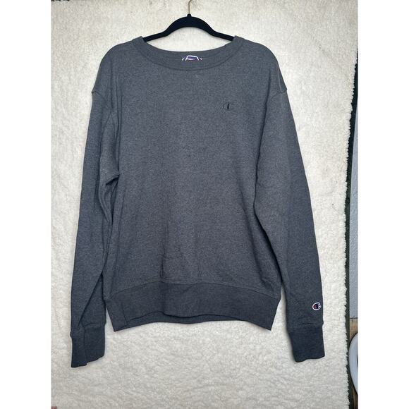 CHAMPION Powerblend Fleece Crew Neck Sweatshirt Mens M Embroidered Heavy Weight - Picture 3 of 12